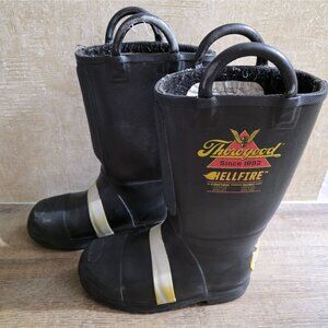 Thorogood Hellfire Firefighter Boots Structural Hazmat Rubber Black Women’s Size